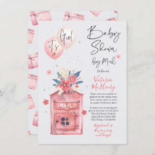 Het is een Girl Baby shower van Mail Balloons Mail Kaart