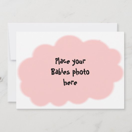 Het is een 'Girl Birth' aankondiging (Achterkant)