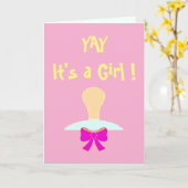 Het is een Girl Birthday Wenskaart Kaart (Gele Bloem)