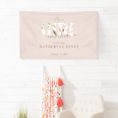Het is een Girl Blush Baby shower II Spandoek (Insitu)