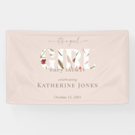 Het is een Girl Blush Baby shower Spandoek