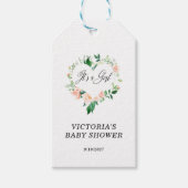 Het is een Girl Blush Pink Baby shower Cadeaulabel (Voorkant)