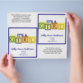 Het is een Girl Candybar Wrappers (primair) Flyer (Hand)