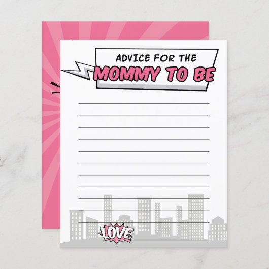 Het is een Girl Comic Book Superhero Baby shower A (Voorkant / Achterkant)