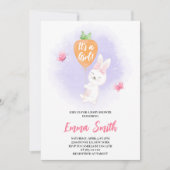 Het is een Girl Cute Bunny Baby shower Kaart (Voorkant)