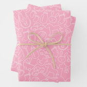 Het is een Girl Cute Pink Baby shower Inpakpapier Vel (In situ)
