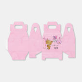 Het is een Girl Cute Teddy Bear Baby shower Bedankdoosjes (Uitgevouwen)
