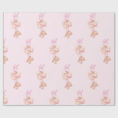 Het is een Girl Cute Teddy Bear Speelgoed met ball Cadeaupapier (Vlak)