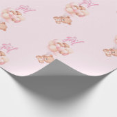 Het is een Girl Cute Teddy Bear Speelgoed met ball Cadeaupapier (Hoek)