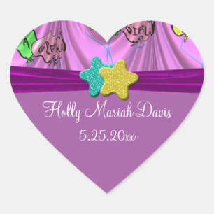 Het is een Girl Draped Balloons Heart Date Hart Sticker
