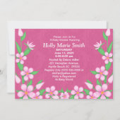 Het is een Girl Elephant Baby shower Invitation Kaart (Achterkant)