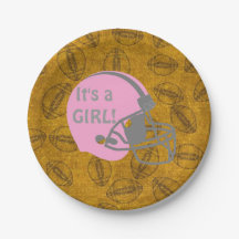 Het is een Girl Football Theme Baby shower Paper B