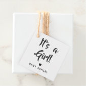 Het is een Girl Gift Label, Baby shower Gift Label (In situ)
