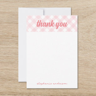 Het is een Girl Gingham Baby shower Bedankkaart