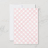 Het is een Girl Gingham Baby shower Bedankkaart (Achterkant)