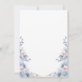 Het is een Girl Gold Blue rozen Baby shower Kaart (Achterkant)