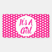 Het is een Girl Heart Pattern Spandoek (Horizontaal)