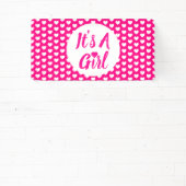 Het is een Girl Heart Pattern Spandoek (Insitu)