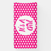 Het is een Girl Heart Pattern Spandoek (Verticaal)