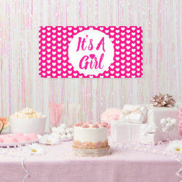 Het is een Girl Heart Pattern Spandoek