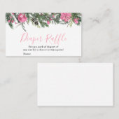 Het is een Girl Kerstmis Baby shower Diaper Raffle Visitekaartje (Voorkant / Achterkant)