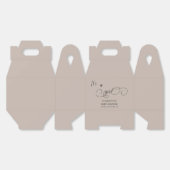 Het is een Girl Modern Minimal Calligraphy Baby sh Bedankdoosjes (Ongevouwen)