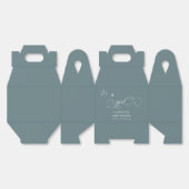 Het is een Girl Modern Minimal Calligraphy Baby sh Bedankdoosjes (Ongevouwen)