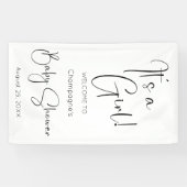 Het is een Girl Modern Script-Baby shower Spandoek (Horizontaal)