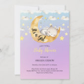 Het is een Girl Moon & Starry Sky Baby shower Kaart (Voorkant)