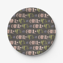 Het is een Girl New Baby Paper Bord