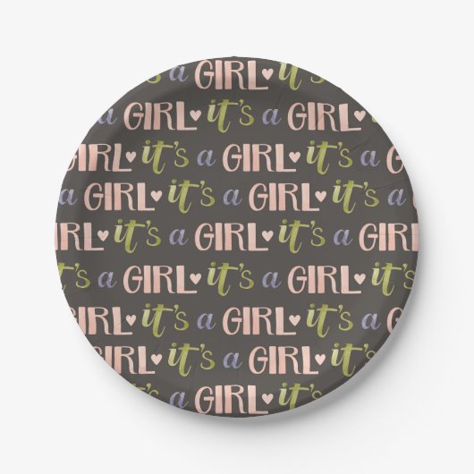 Het is een Girl New Baby Paper Bord (Voorkant)
