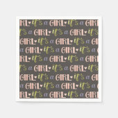 Het is een Girl New Baby Paper Napkin Servet (Voorkant)