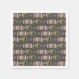 Het is een Girl New Baby Paper Napkin Servet
