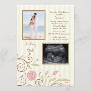 Het is een Girl Photo Baby shower Invitation Kaart