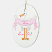 Het is een Girl Photo Lijst Stork Ornament (Links)