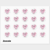 Het is een Girl Pink Baby shower Sticker (Vel)