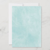 Het is een Girl Pink Blauwgroen Gold Waterverf Bab Kaart (Achterkant)