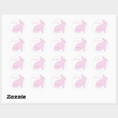 Het is een Girl Pink Bunny Stickers (Vel)