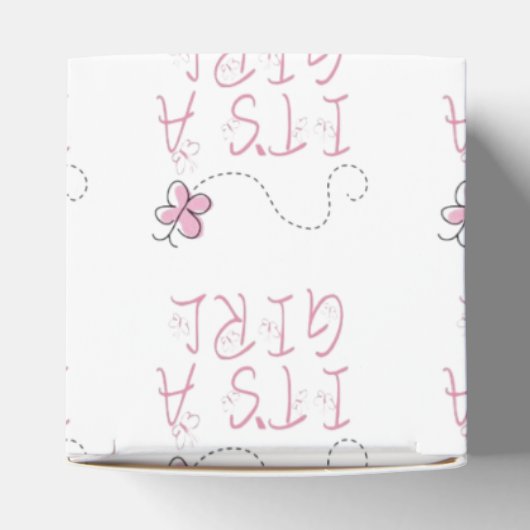 Het is een Girl Pink Butterfly Bedankdoosjes (Bovenkant)