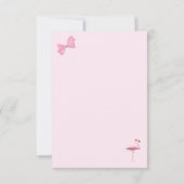 Het is een Girl Pink Flamingo Baby shower Dank je Bedankkaart (Achterkant)
