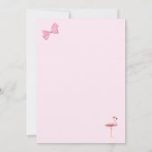 Het is een Girl Pink Flamingo Baby shower Kaart (Achterkant)