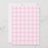 Het is een Girl Pink Gingham Plaid Winter Baby sho Kaart (Achterkant)