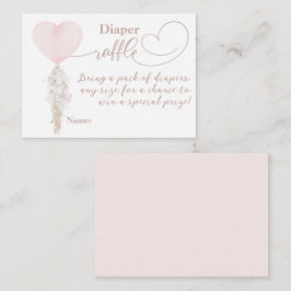 Het is een Girl Pink Heart Balloon Baby shower dia Informatiekaartje