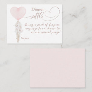 Het is een Girl Pink Heart Balloon Baby shower dia Informatiekaartje