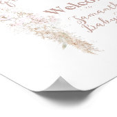 Het is een Girl Pink Heart Balloon Baby shower wel Poster (Hoek)