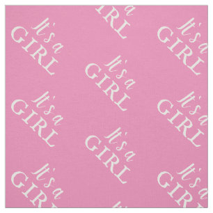 Het is een Girl Pink Typografie Baby Girl Baby sho Stof