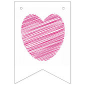 Het is een Girl Pink Typografie Baby shower Vlaggetjes (Eerste vlag)