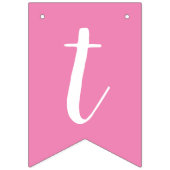 Het is een Girl Pink Typografie Baby shower Vlaggetjes (Derde vlag)