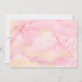 Het is een Girl Pink Waterverf Floral Baby shower Kaart (Achterkant)