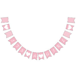 Het is een Girl Preppy Bunting Vlaggetjes